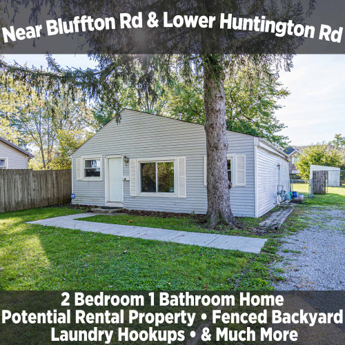 2 Bedroom 1 Bathroom Home Near Bluffton Rd & Lower Huntington Rd